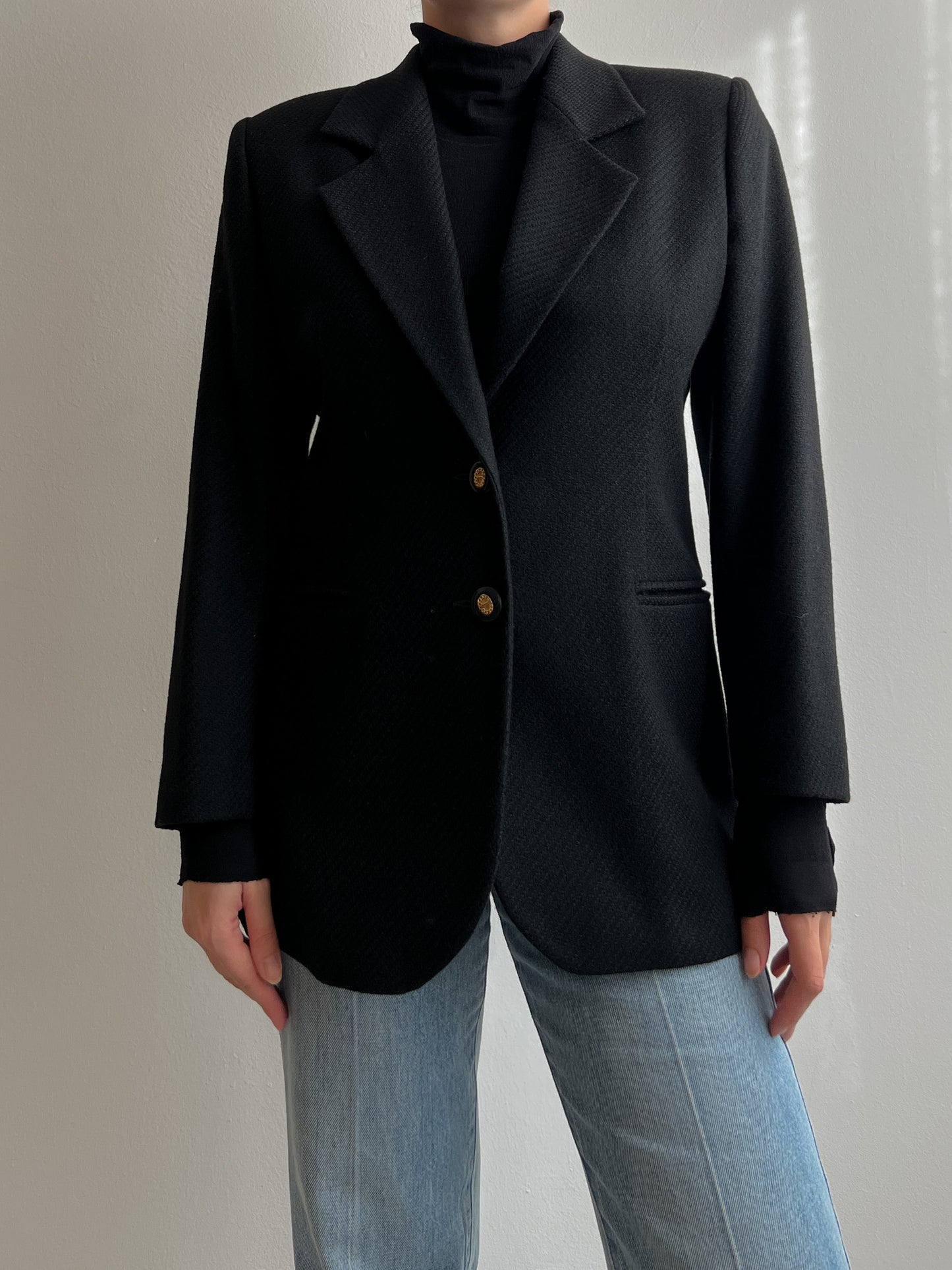 Pure virgin wool black blazer