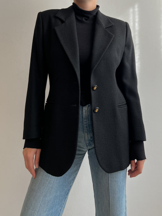 Pure virgin wool black blazer