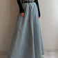 Denim extra long skirt