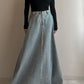 Denim extra long skirt