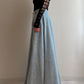 Denim extra long skirt