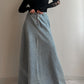 Denim extra long skirt