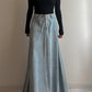 Denim extra long skirt