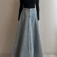 Denim extra long skirt