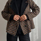 Wool and mohair checked jacket