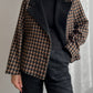 Wool and mohair checked jacket