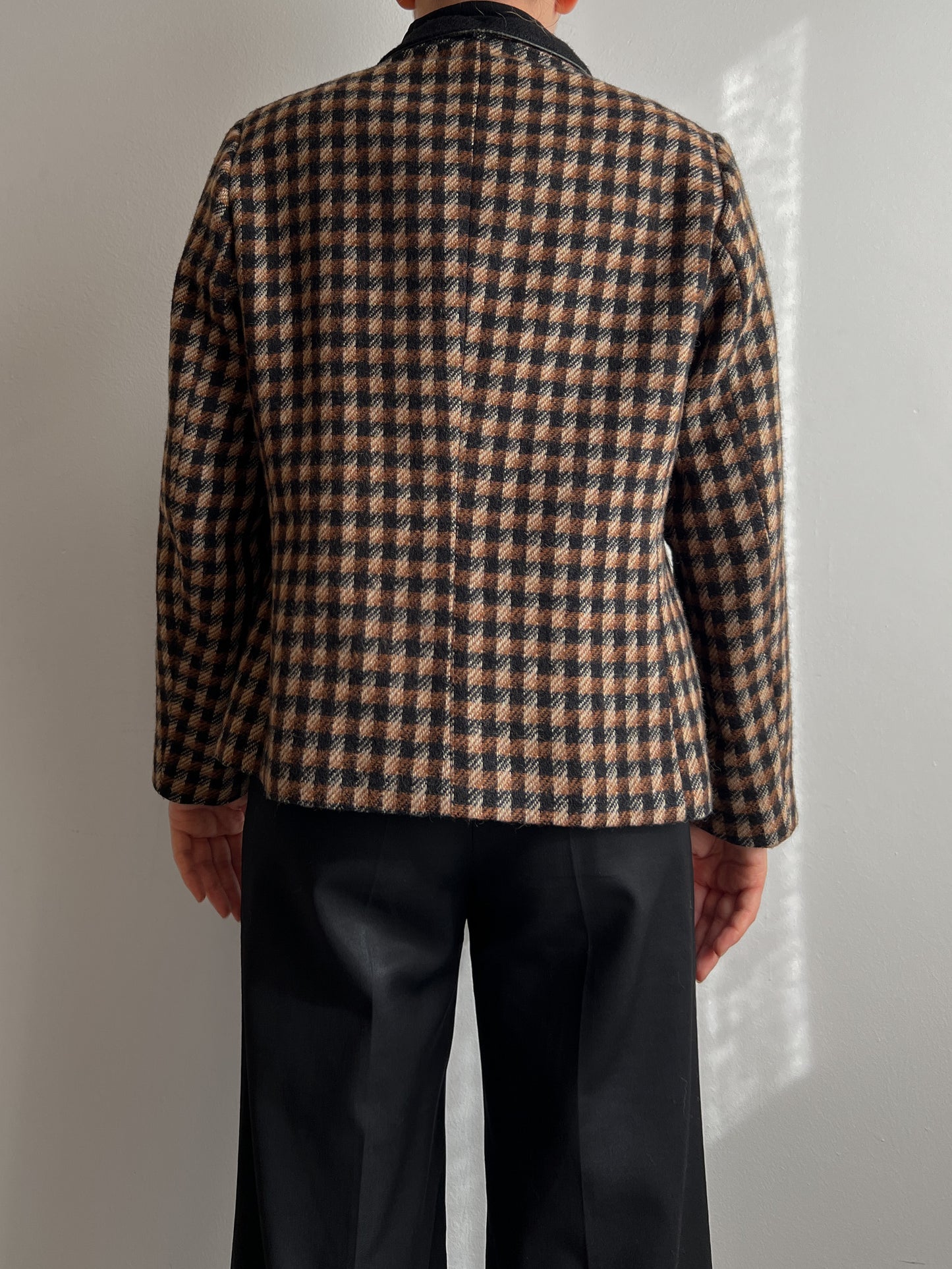 Wool and mohair checked jacket