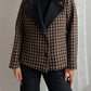 Wool and mohair checked jacket