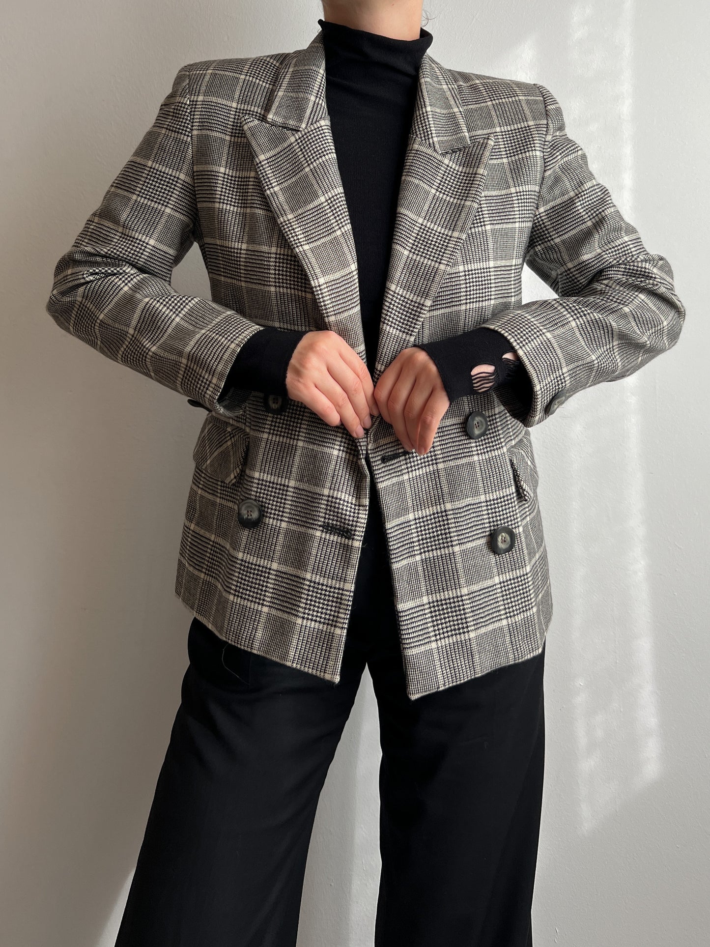 Pure virgin wool double breast blazer