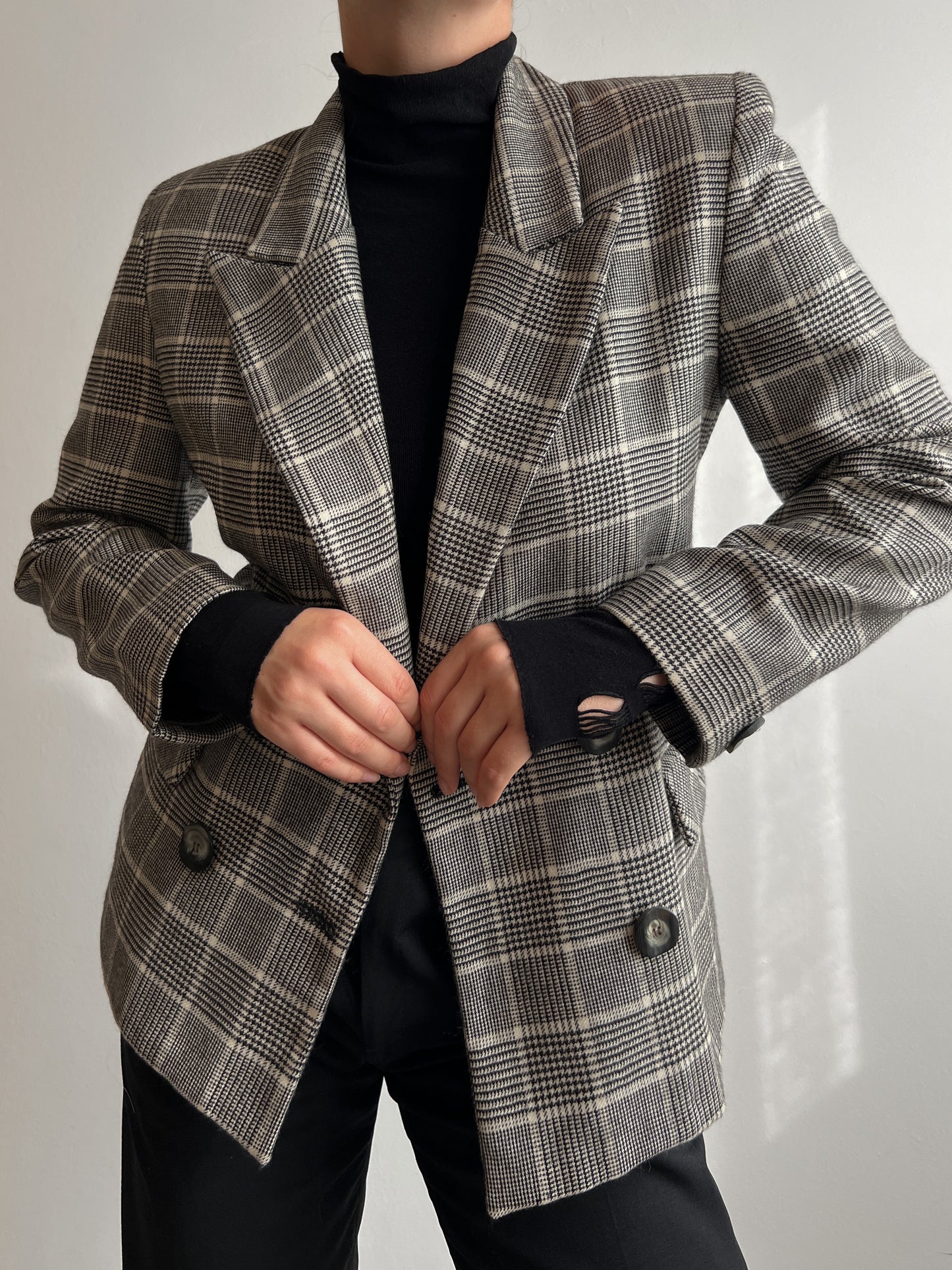 Pure virgin wool double breast blazer