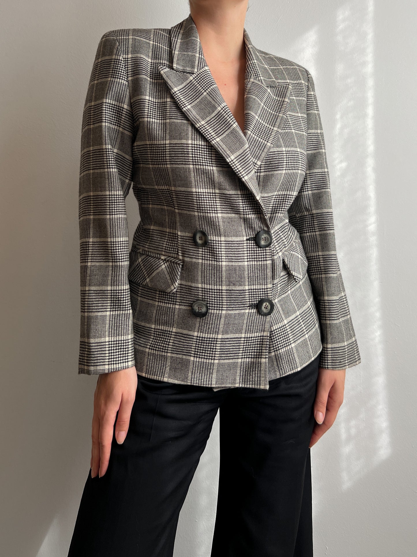 Pure virgin wool double breast blazer