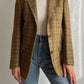 Pure virgin wool checked blazer