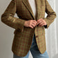 Pure virgin wool checked blazer