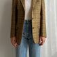 Pure virgin wool checked blazer