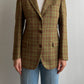 Pure virgin wool checked blazer