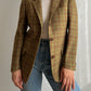 Pure virgin wool checked blazer