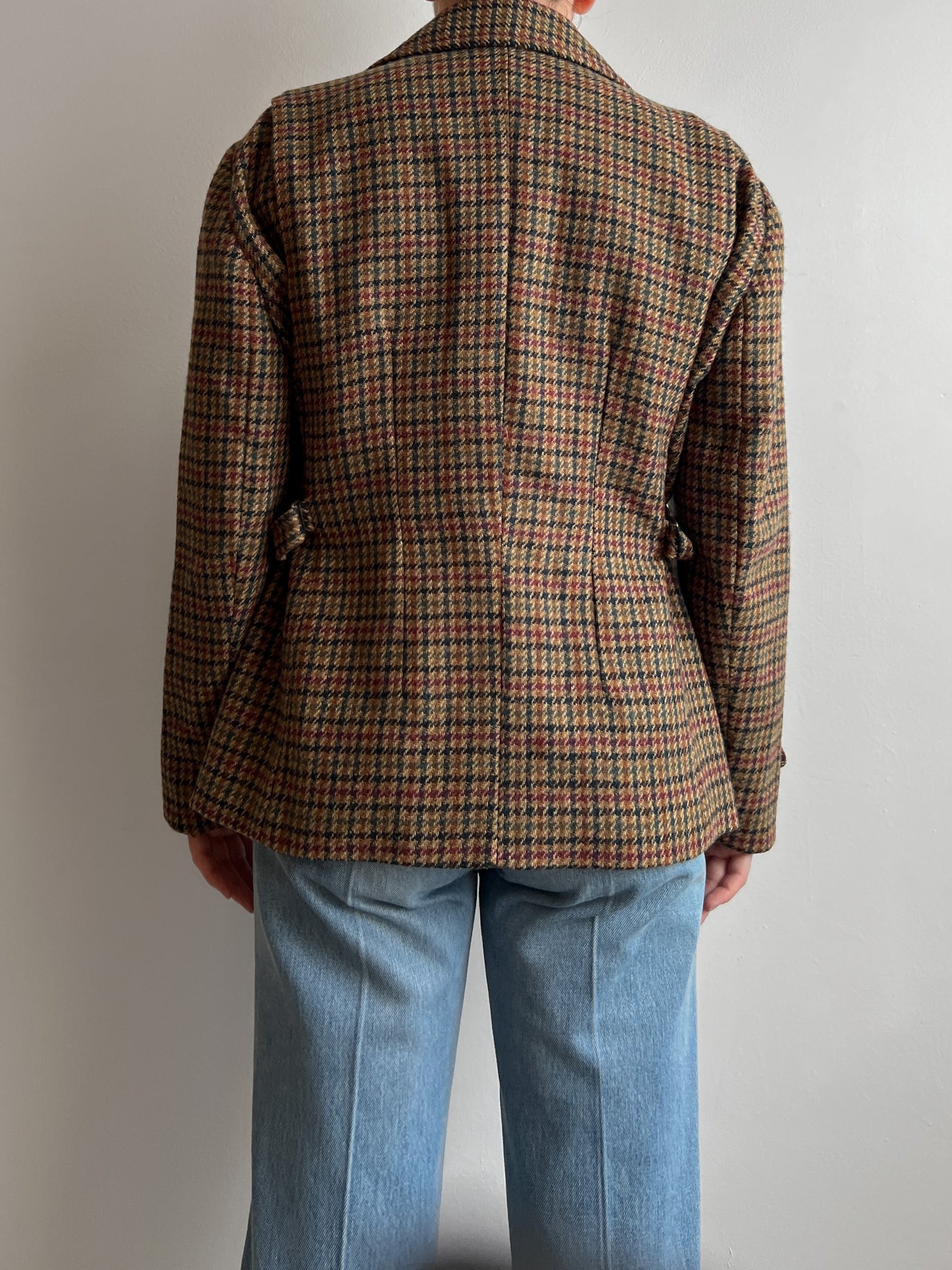 Pure wool checked jacket