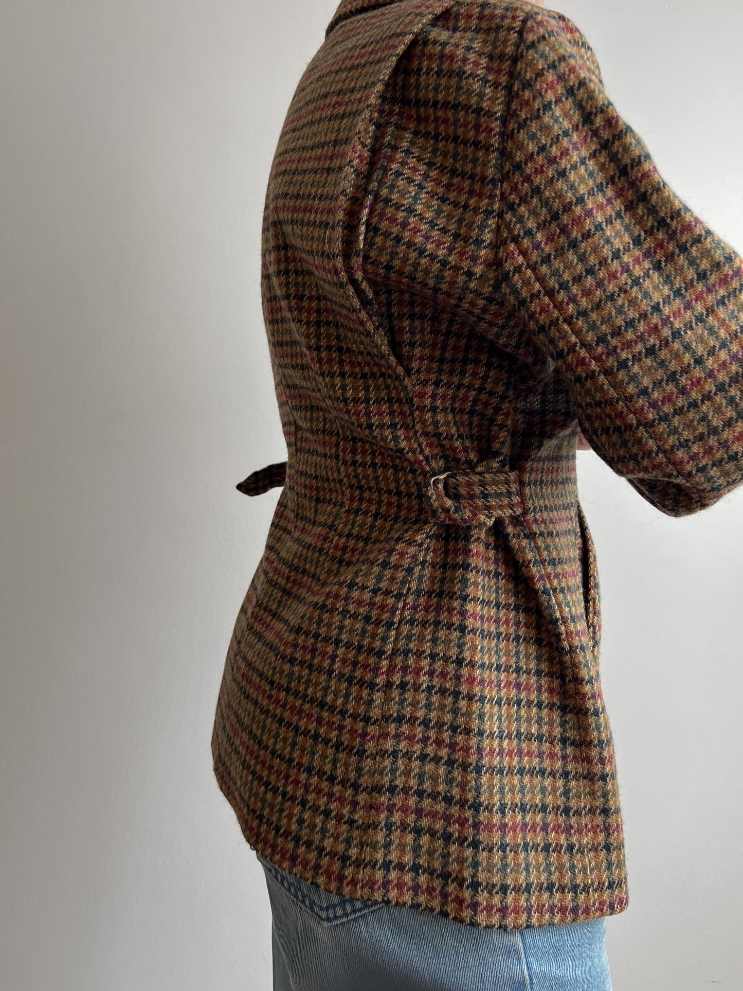 Pure wool checked jacket