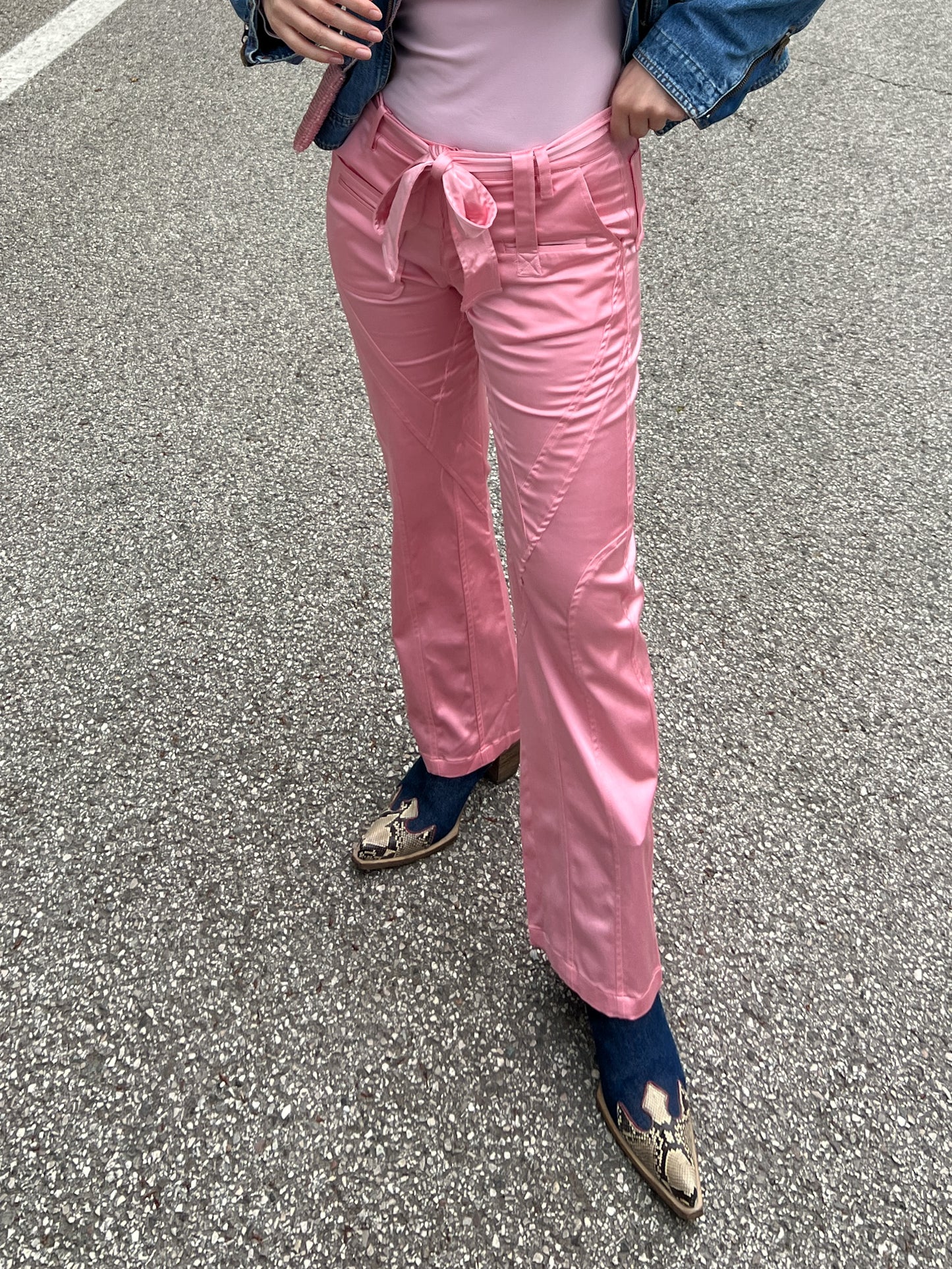 Blumarine satin pink pants