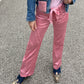 Blumarine satin pink pants