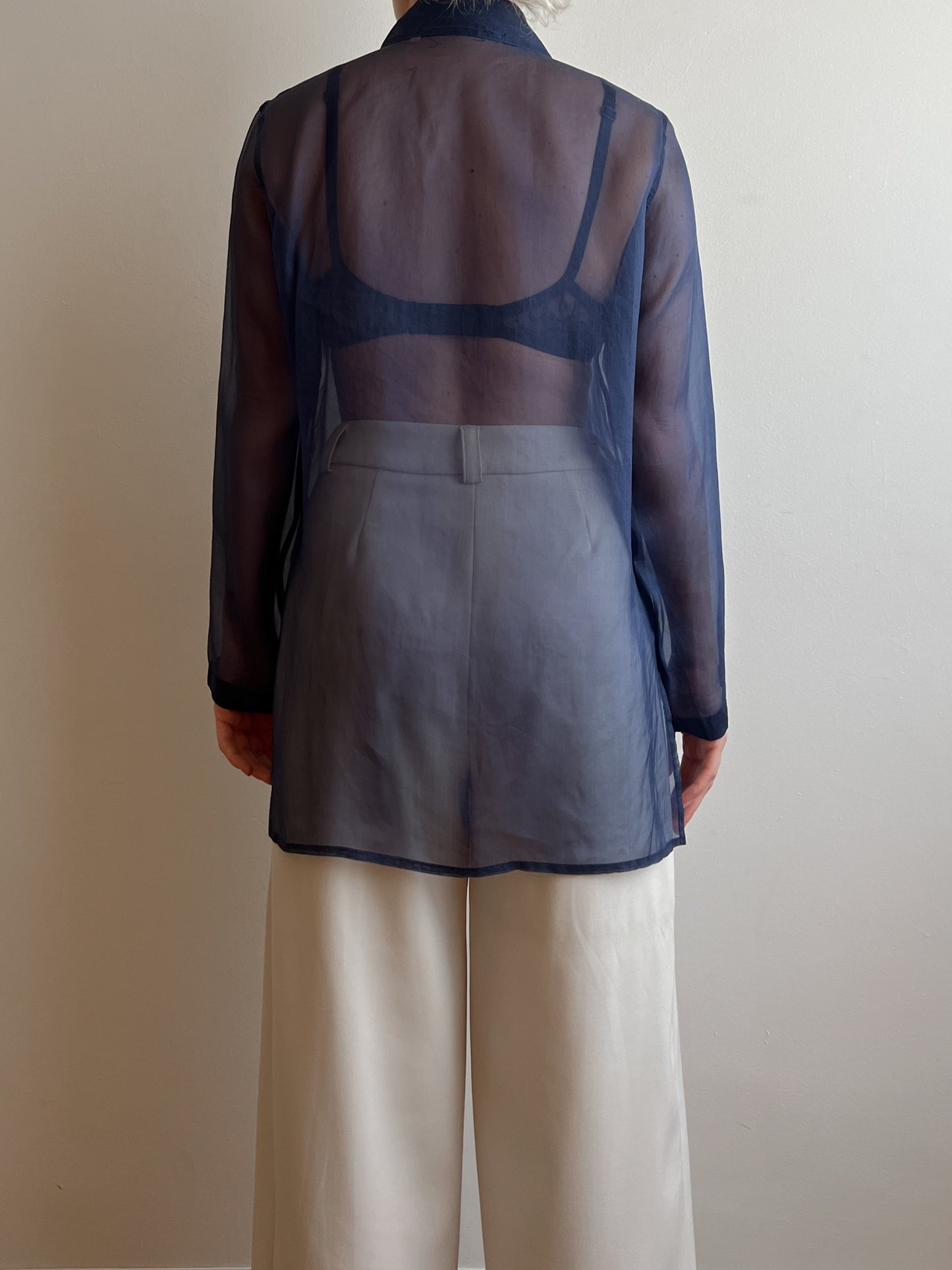 Pure silk blue blouse