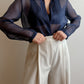 Pure silk blue blouse