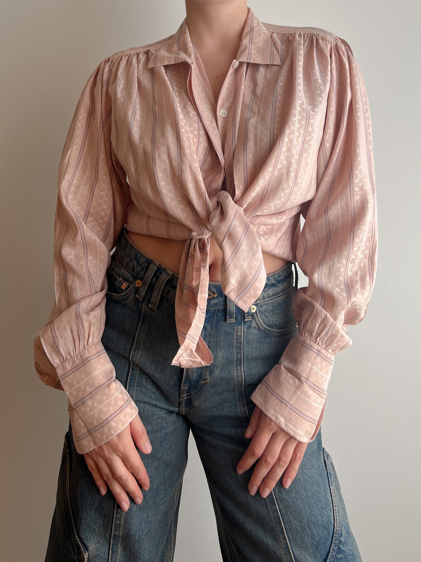 Pure silk romantic blouse