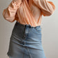 Silk blend peach body blouse