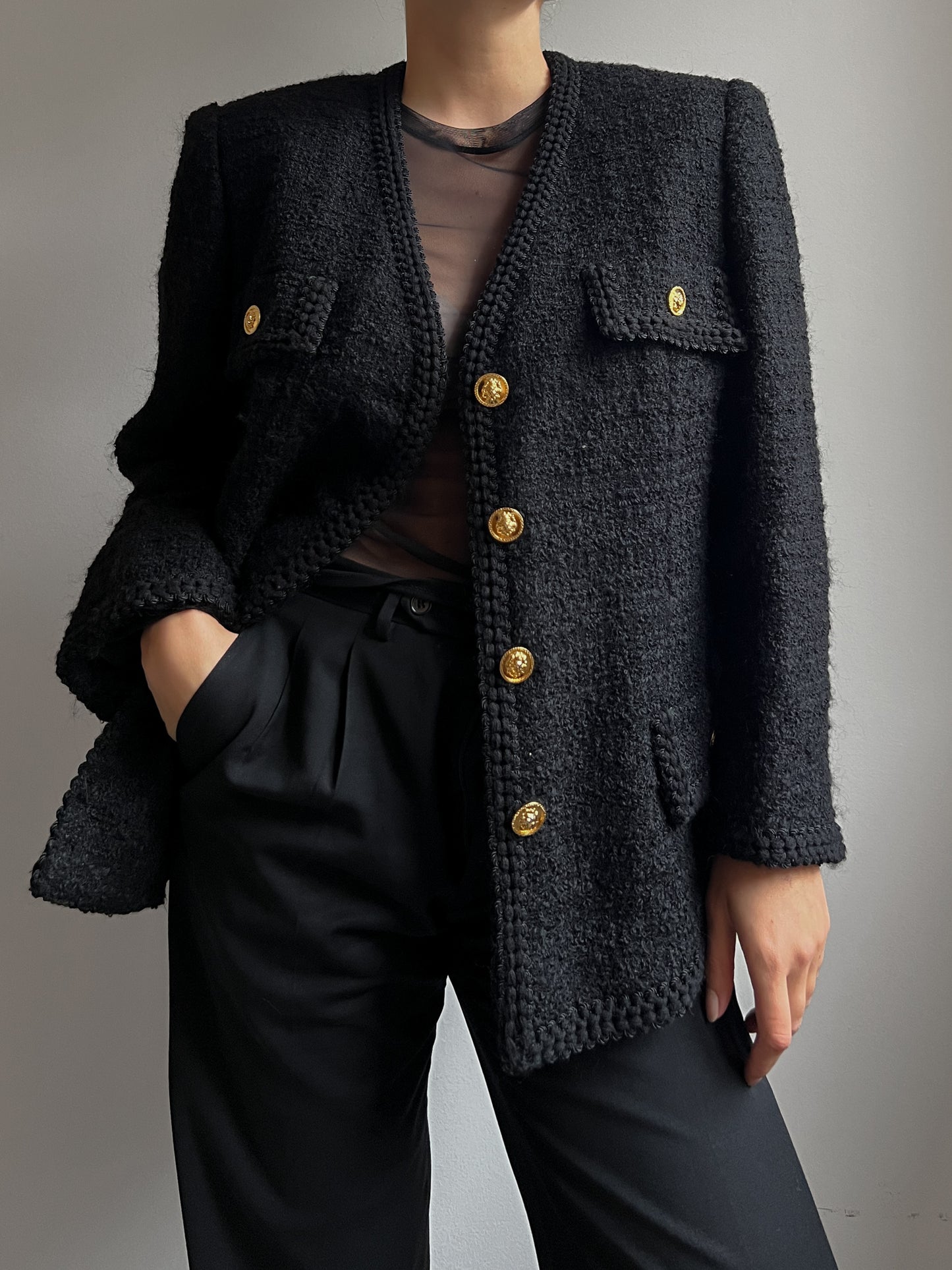 Tweed black jacket