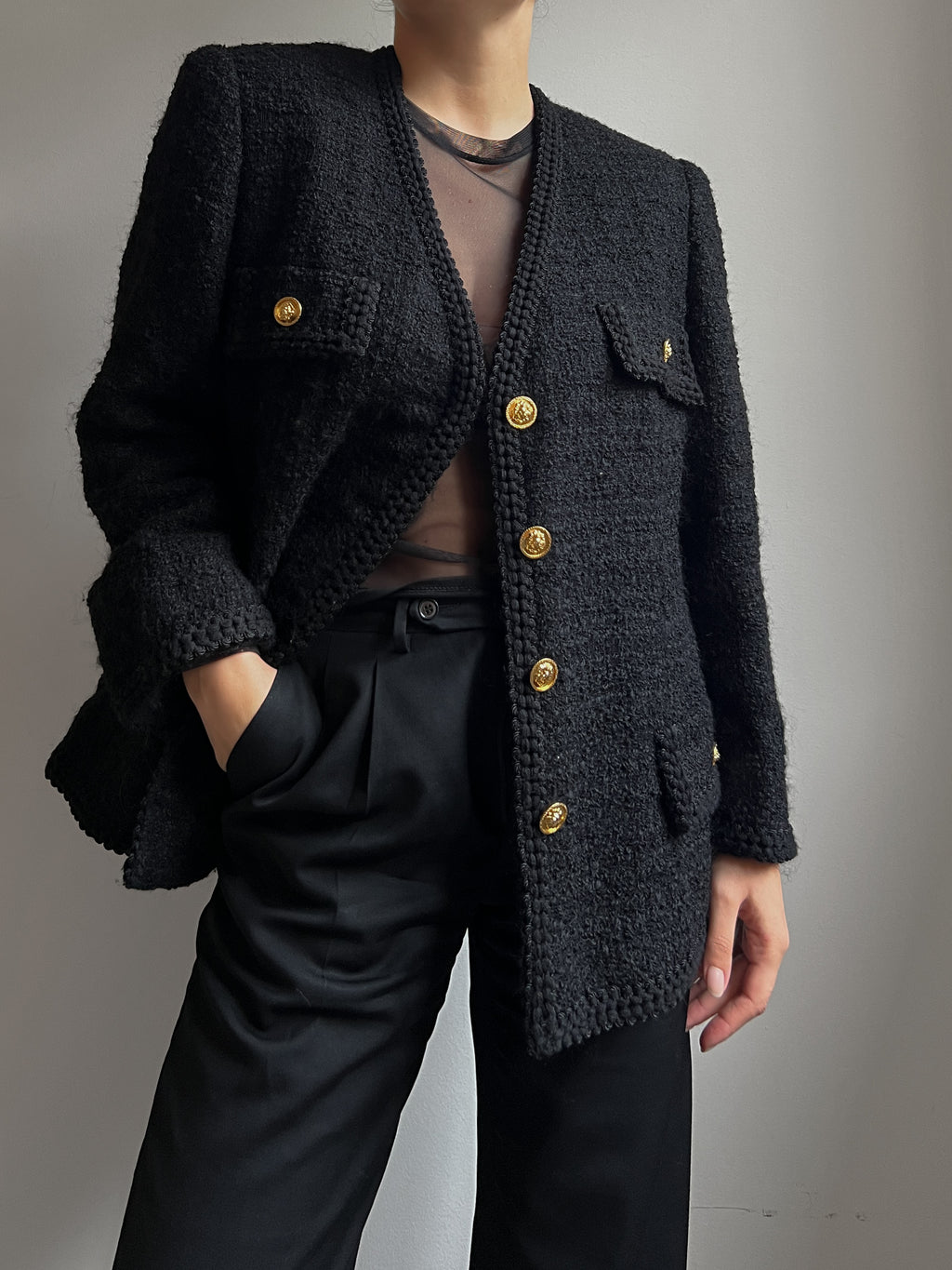 Tweed black jacket
