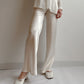 Blumarine pure silk ivory pants