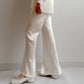 Blumarine pure silk ivory pants