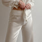 Blumarine pure silk ivory pants