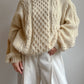 Pure wool embroidered ivory pull