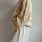 Pure wool embroidered ivory pull