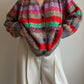 Pure wool embroidered striped cardigan