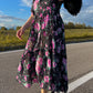 Pure silk floral dress