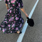 Pure silk floral dress