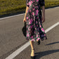 Pure silk floral dress