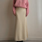 Pure virgin wool ivory long skirt