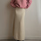 Pure virgin wool ivory long skirt