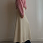 Pure virgin wool ivory long skirt