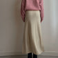 Pure virgin wool ivory long skirt