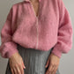 Pure wool pink pull