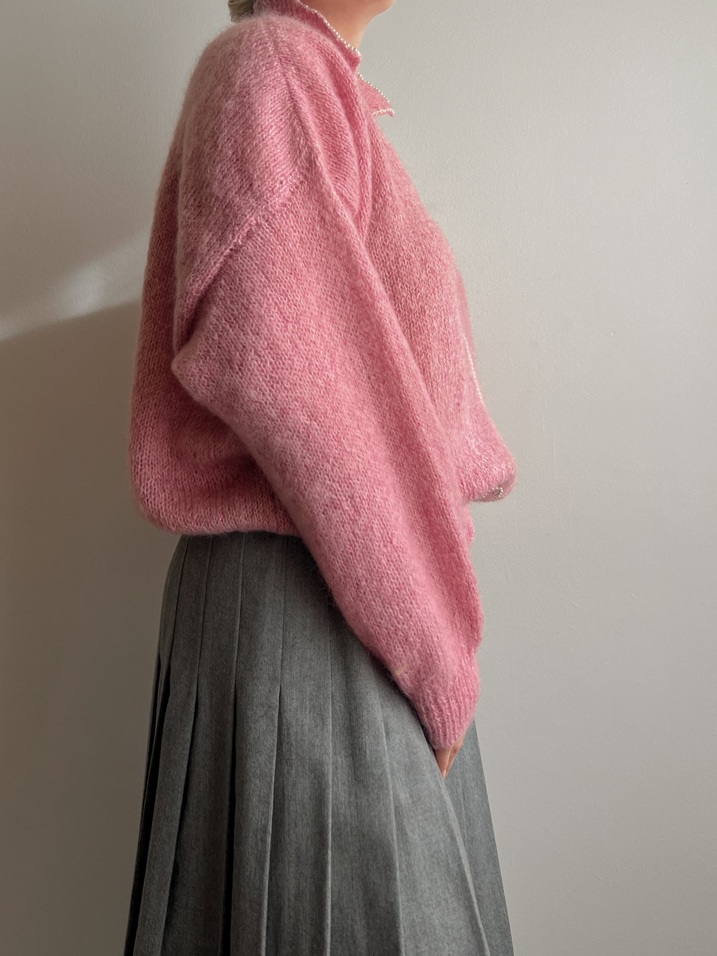 Pure wool pink pull