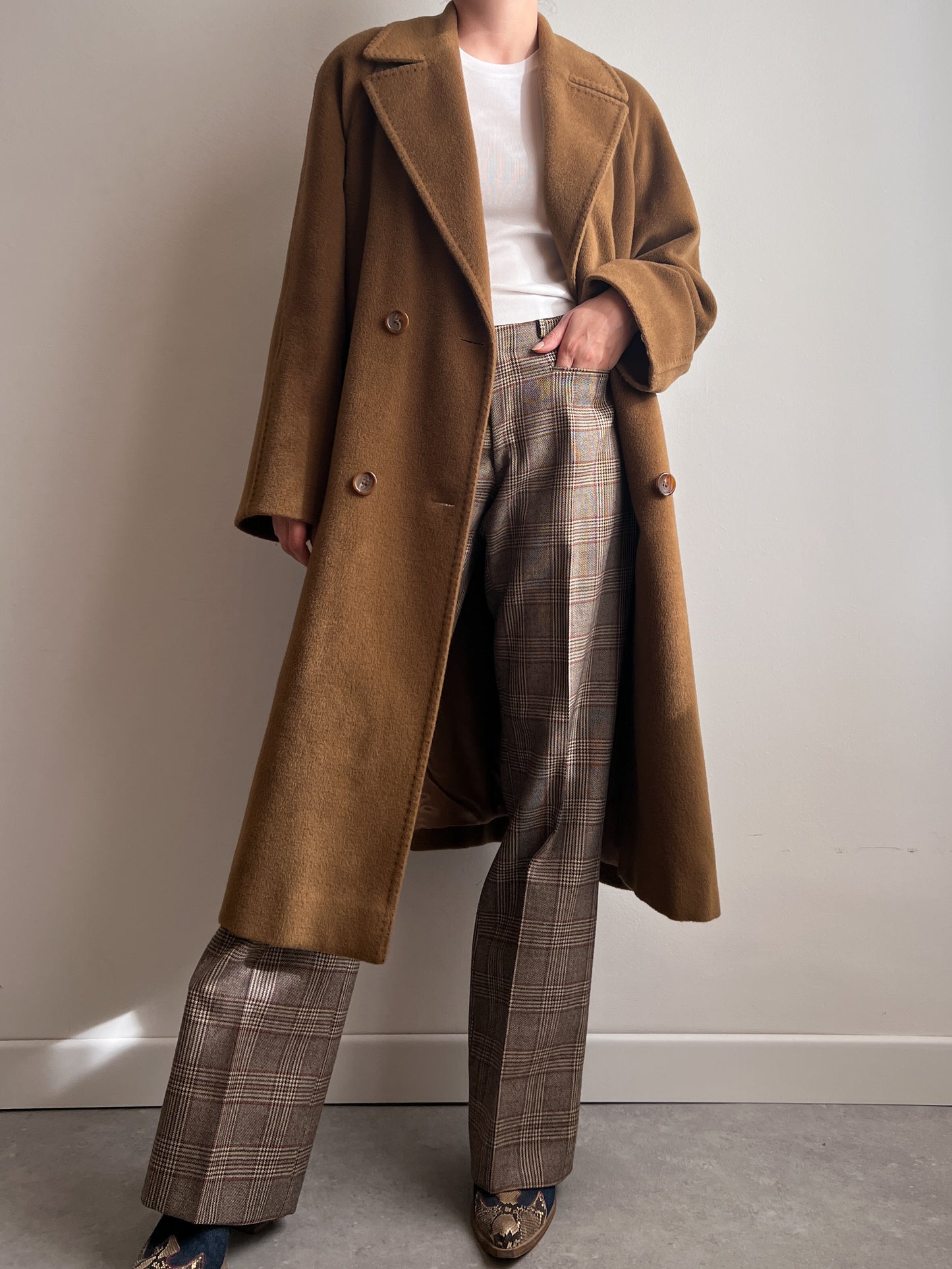 Wool and cashmerecamel coat