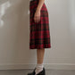 Pure wool pleated tartan skirt