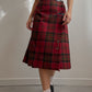 Pure wool pleated tartan skirt