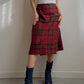 Pure wool pleated tartan skirt