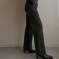 Pure velvet green pleatedpants